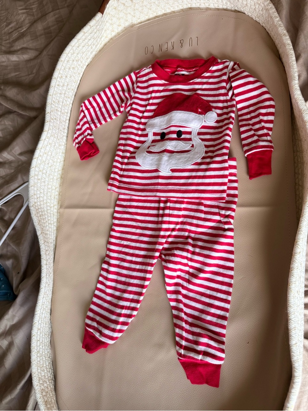 2 for $10 Red & White Striped Santa Pajama Set